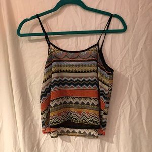 Colorful light weight cropped tank top!